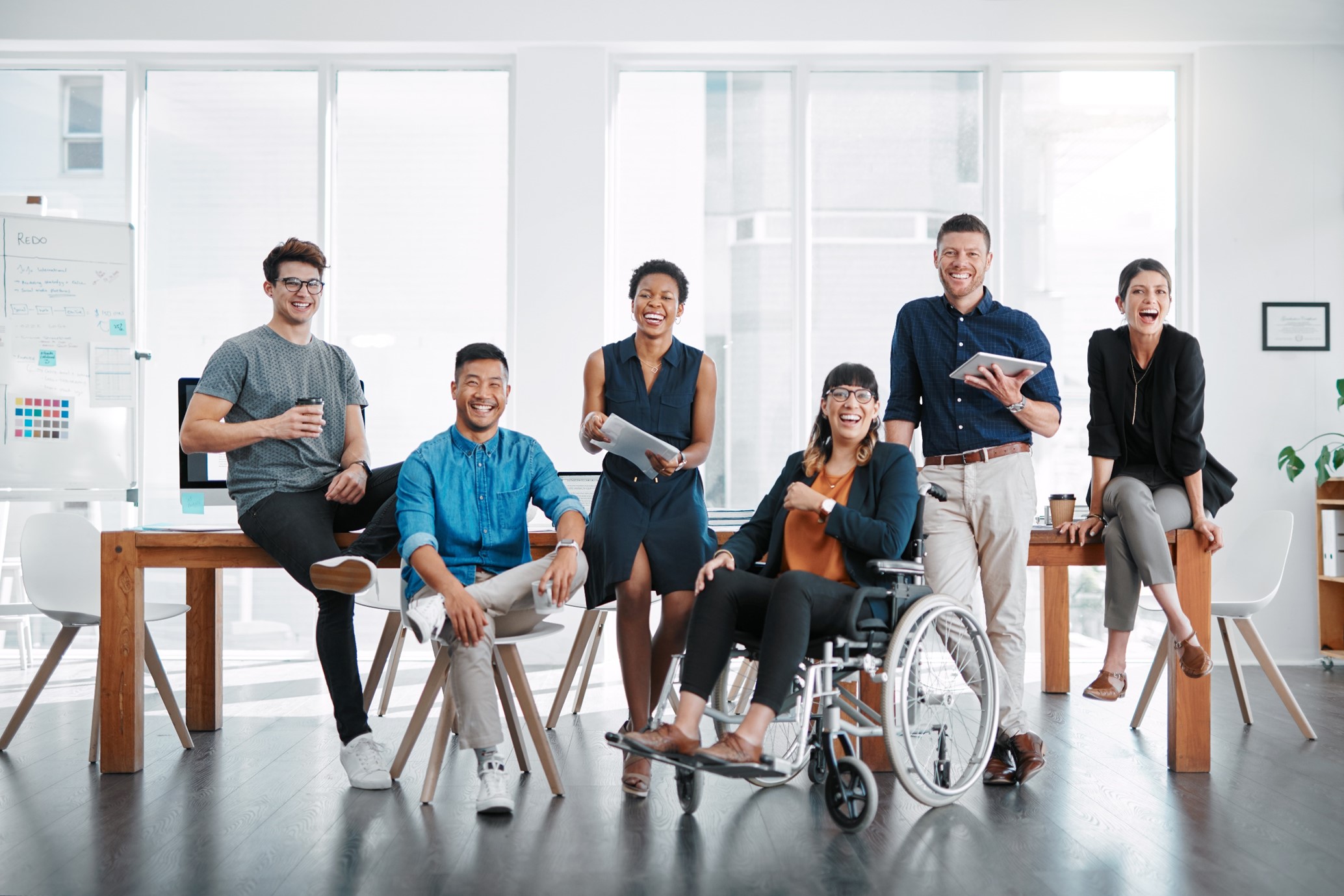 People working together in a small business setting